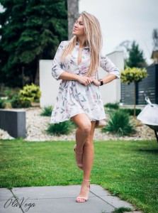 SUKIENKA CASUAL FLOWWERS 1