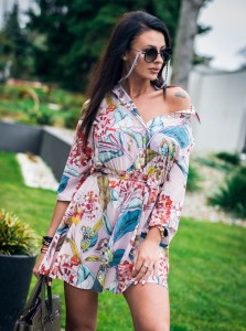 SUKIENKA CASUAL FLOWWERS 2