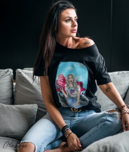 T-SHIRT CANDY CZARNY