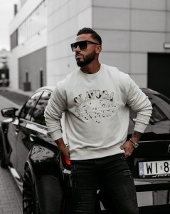BLUZA MĘSKA VIROUS O LA VOGA BEŻOWY