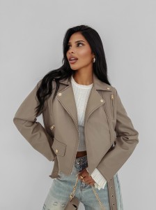 KURTKA DAMSKA RAMONESKA CAMPANI OLAVOGA BEŻOWY