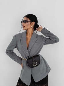 MARYNARKA DAMSKA ZITAL OLAVOGA CIEMNY SZARY