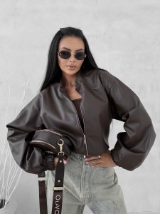 KURTKA DAMSKA SOFT SHADOW OLAVOGA CZEKOLADOWY