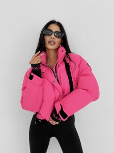 KURTKA DAMSKA ROOSEN OLAVOGA NEON RÓŻ