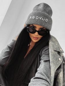 CZAPKA DAMSKA MEDINA OLAVOGA CIEMNY SZARY