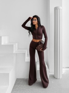 KOMPLET DAMSKI WINDSCRIPT OLAVOGA CZEKOLADOWY