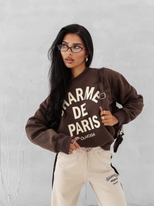 BLUZA DAMSKA CHARME OLAVOGA CZEKOLADOWY