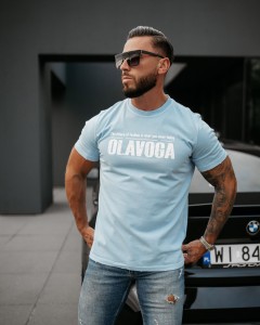 T-SHIRT MĘSKI ZOAN O LA VOGA JASNY NIEBIESKI