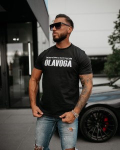 T-SHIRT MĘSKI ZOAN OLAVOGA GRAFITOWY