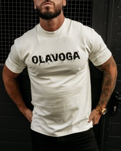 T-SHIRT MĘSKI REAL O LA VOGA ECRU