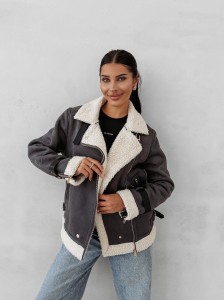 KURTKA DAMSKA SIIN O LA VOGA GRAFITOWY