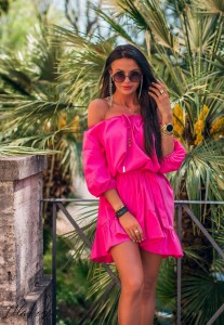 SUKIENKA ITALY FUKSJA