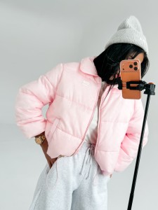 KURTKA DAMSKA YUE OLAVOGA PUDROWY RÓŻ