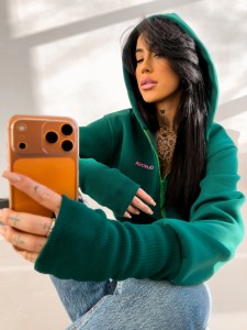 BLUZA DAMSKA LUMINK O LA VOGA CIEMNA ZIELEŃ