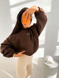 BLUZA DAMSKA VELA O LA VOGA CZEKOLADOWY