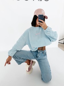 BLUZA DAMSKA VELVORA OLAVOGA BŁĘKITNY