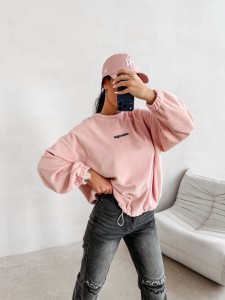 BLUZA DAMSKA VELVORA O LA VOGA BRUDNY RÓŻ