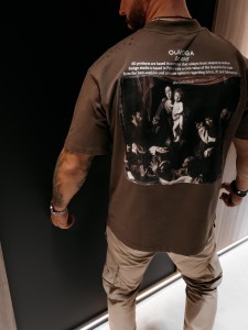 T-SHIRT MĘSKI NOVAVEON OLAVOGA CZEKOLADOWY