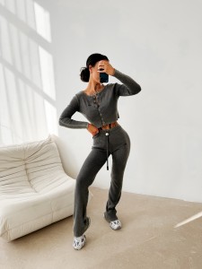 KOMPLET DAMSKI MALES OLAVOGA SZARY