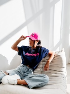 T-SHIRT DAMSKI NIMUE OLAVOGA GRANATOWY