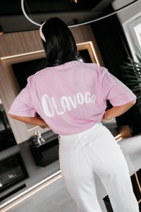 T-SHIRT DAMSKI BABE OLAVOGA PUDROWY RÓŻ