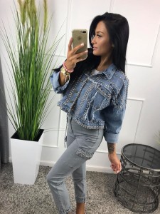 KATANA JEANS DŻETY ĆWIEKI NIEBIESKA