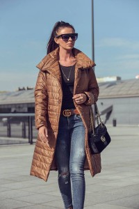 PŁASZCZ  PLEAS KARMELOWY