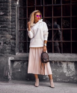 SPÓDNICA PLEATED ŁOSOŚ