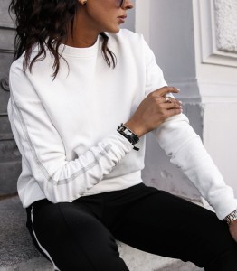 BLUZA SILVER DETAIL ECRU