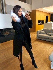 PŁASZCZ PARKA ALASKA CZARNY