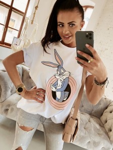 T-SHIRT RABBIT BIAŁY