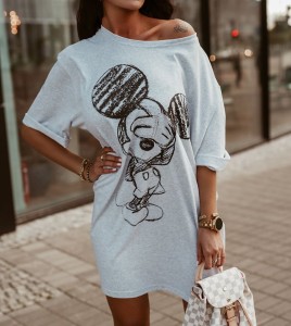 SUKIENKA MOUSE SZARY