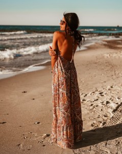SUKIENKA MAXI BEACH PRINT 1 