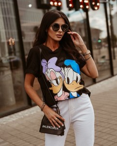 T-SHIRT PAPERINA CZARNY