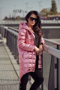 PŁASZCZ METALLIC RÓŻOWY