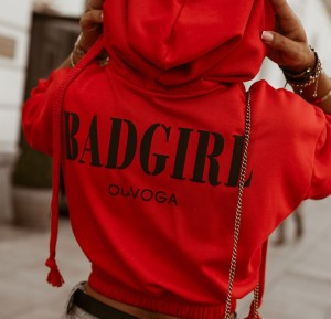 BLUZA BAD GIRL CZERWONY