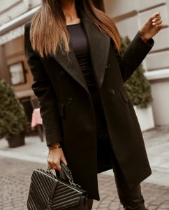 PŁASZCZ UNIQUE CZARNY