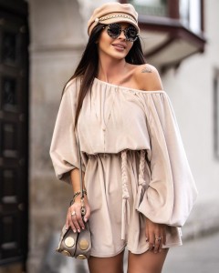 SUKIENKA CORD DRESS BEŻOWY