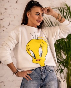 BLUZA TWEETY ECRU