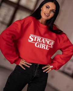BLUZA STRANGE GIRL CZERWONY