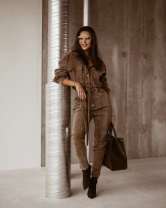 KOMBINEZON KAYA CIEMNY BEŻ