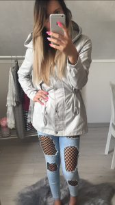 BAWEŁNIANA PARKA OSLEY SZARA