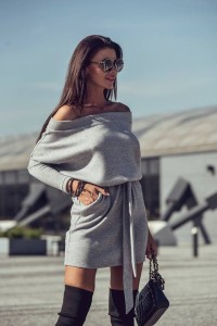 SUKIENKA SWETROWA CASUAL SZARA