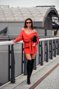 SUKIENKA CLAIRE CZERWONA