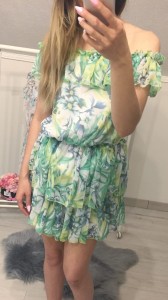 SUKIENKA HISZPANKA TROPICANA ZIELONA