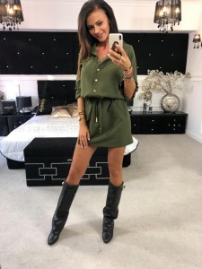 SUKIENKA GOLD DREAM KHAKI