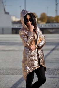 PŁASZCZ METALLIC ZŁOTY