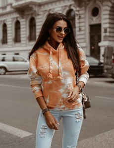 BLUZA TIE DYE POMARAŃCZ
